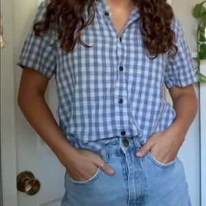 blue gingham button up!
